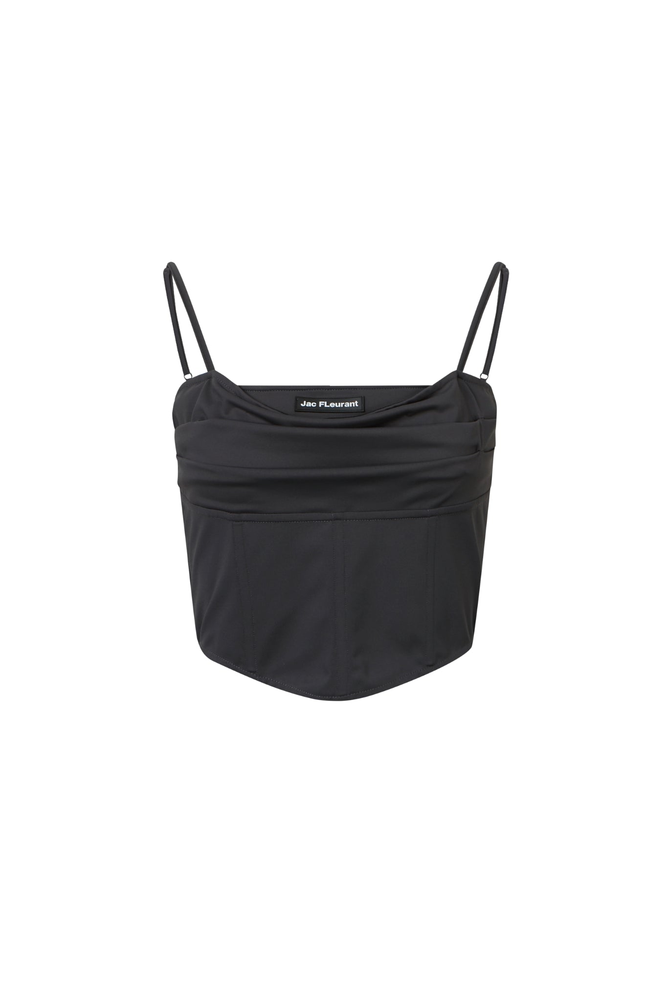 Black Draped Camisole Top
