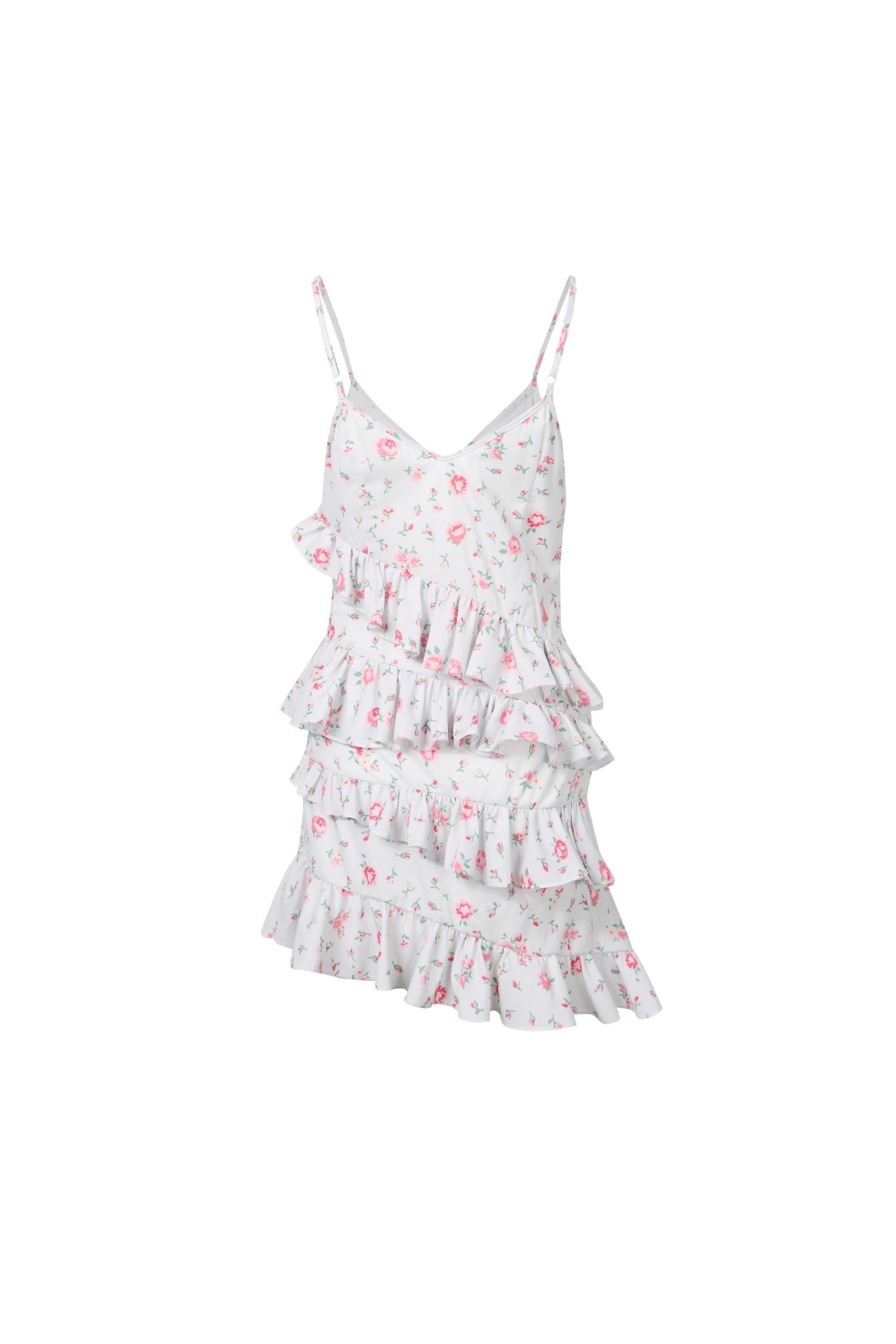 Floral Print Slip Pleated Dress