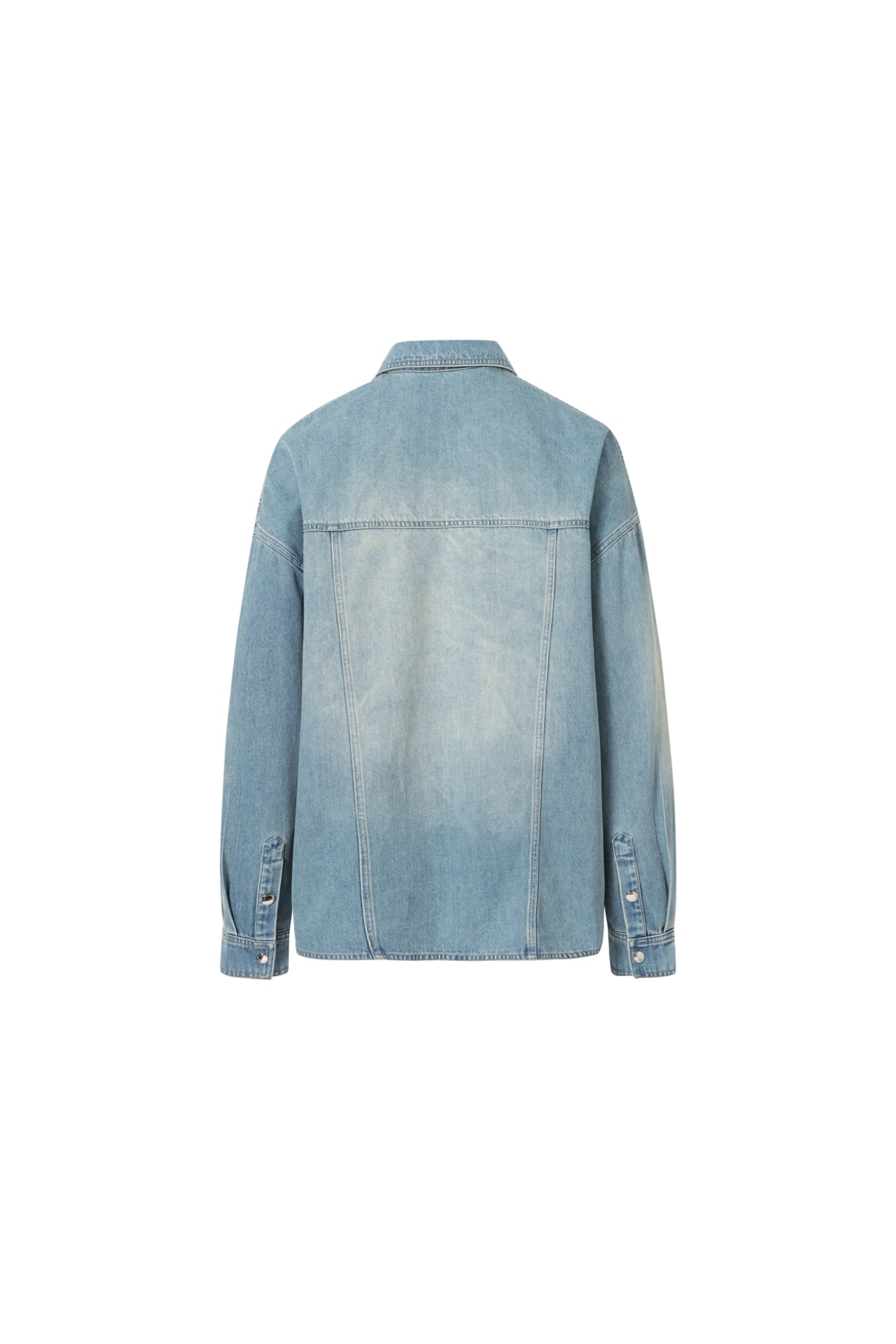 Blue Vintage Wash Denim Shirt