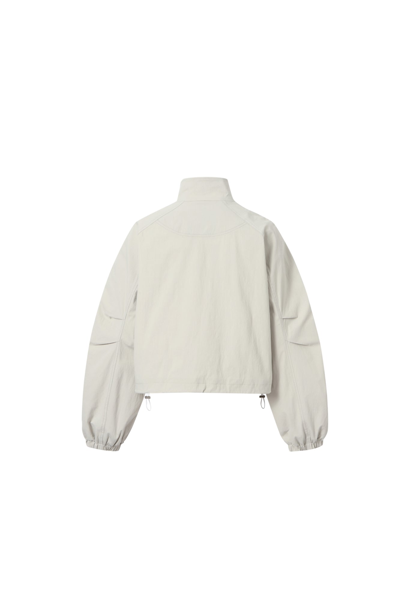 Grey Stand Collar Logo Track Jacket