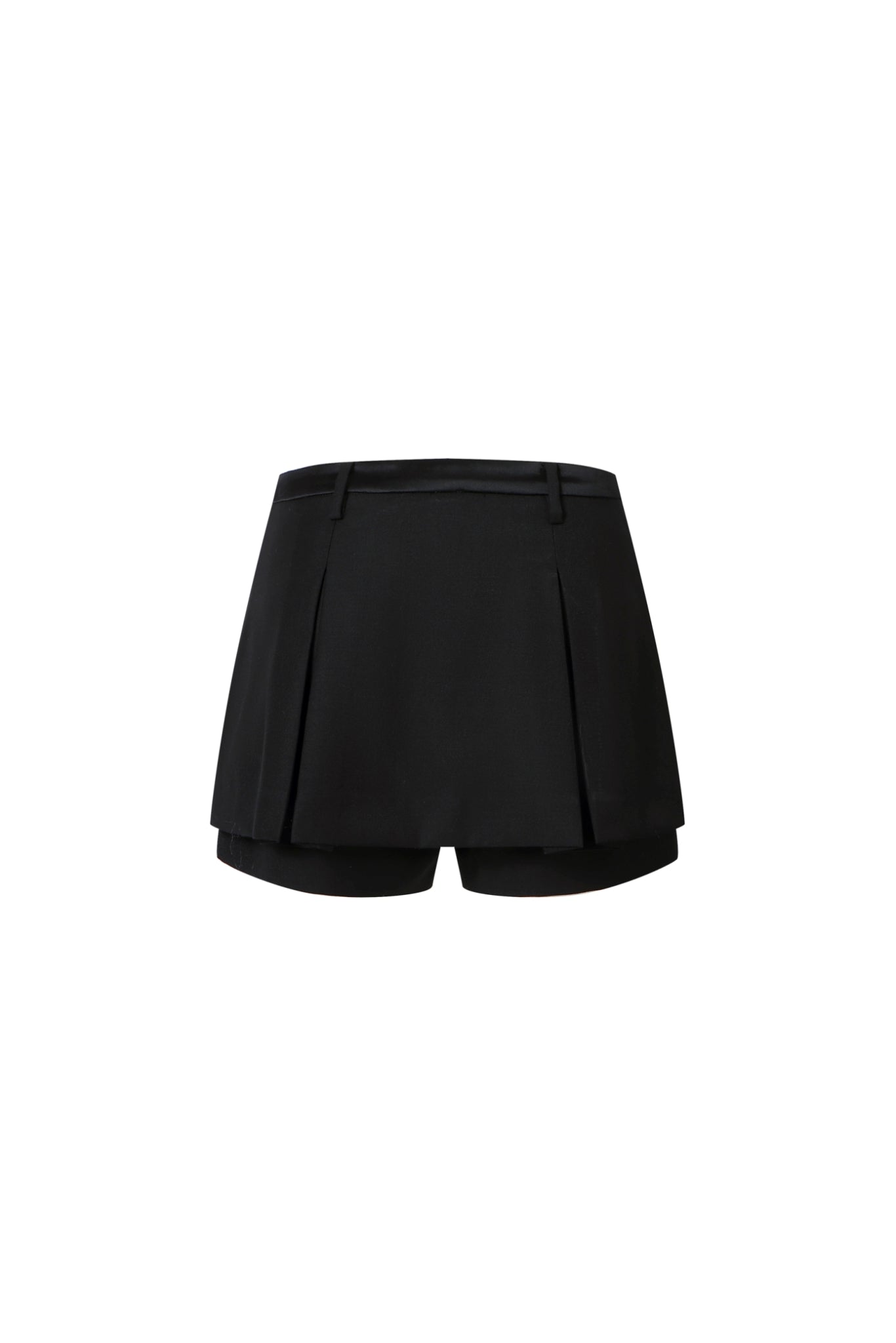 Waistband Panel Logo Print False Two-Piece Skirt