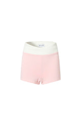 Colorblock Cross-Waistband Sports Shorts – Set