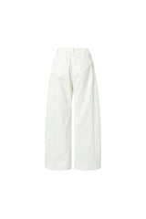 Logo Cutwork Embroidered Curved Cargo Pants
