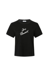 Black Rhinestone Logo Tee