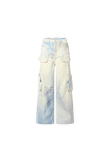 3D Printed Denim Cargo Pocket Pants