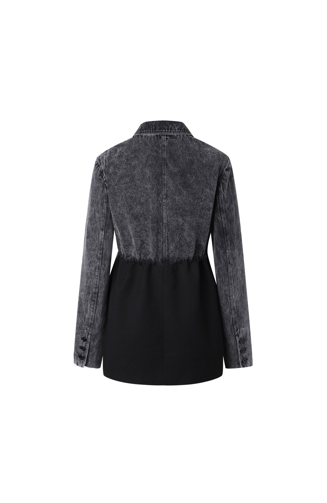 Black Denim Panel Blazer