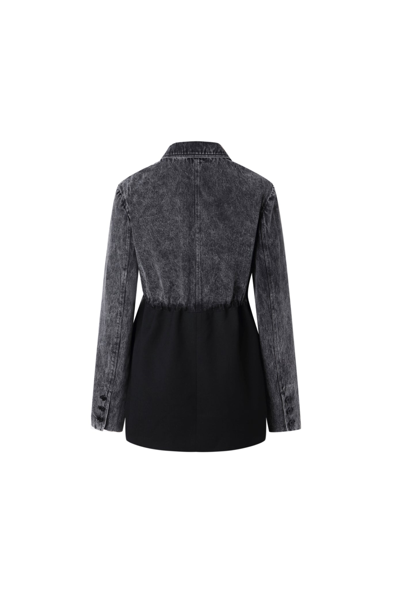 Black Denim Panel Blazer
