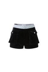 Black Velvet & Glitter Shorts