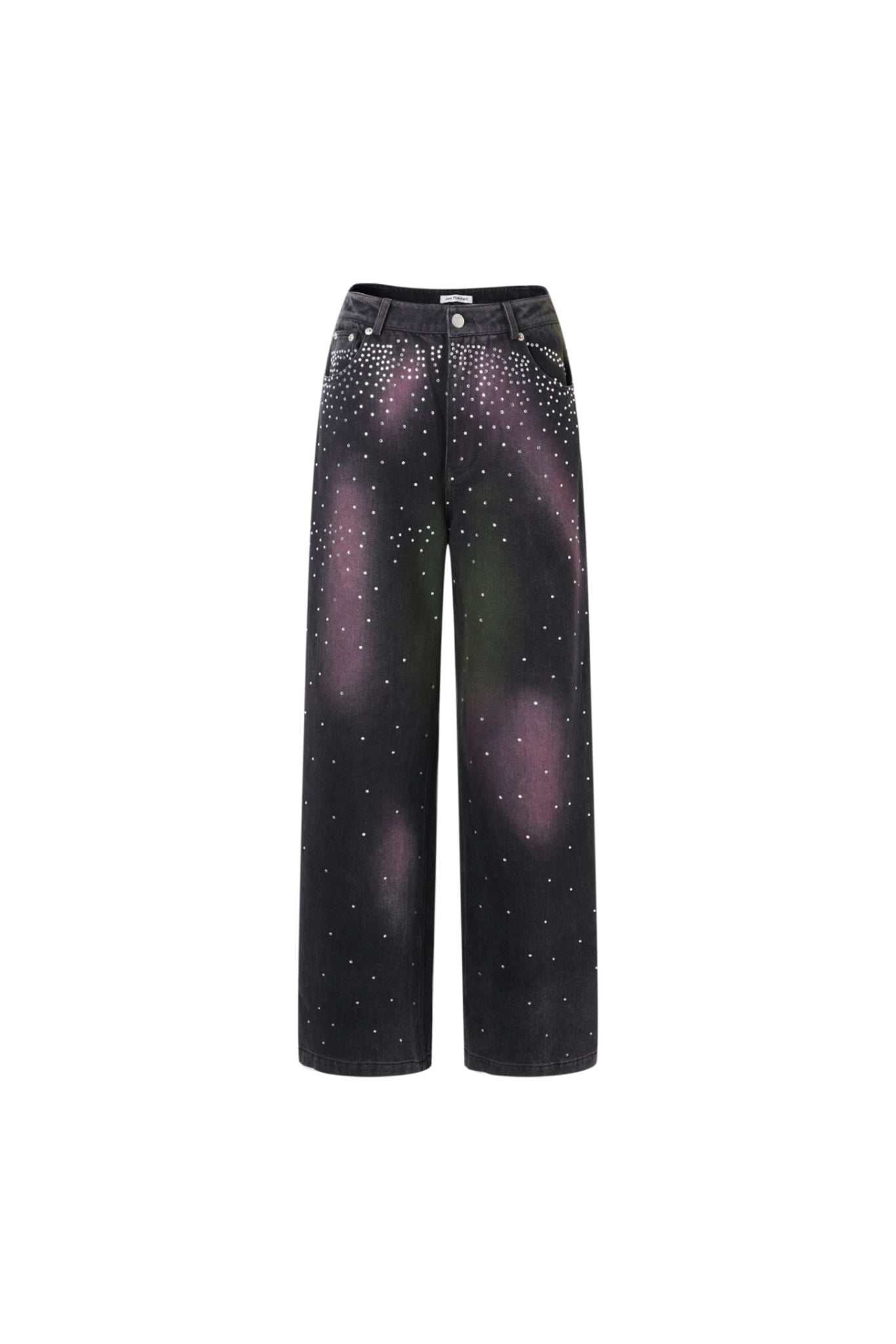 Black Starry Sky Rhinestone Wash Jeans