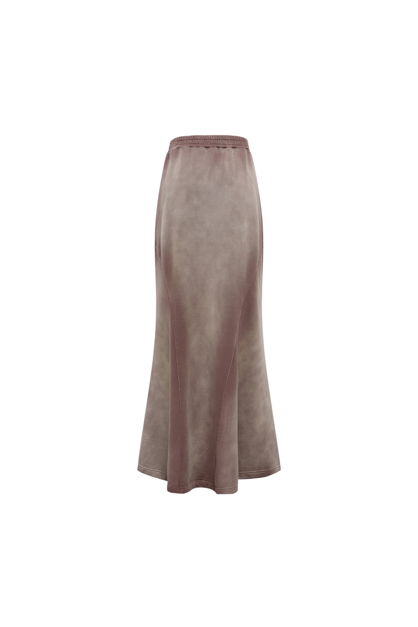 Waterwash Brown Long Skirt - Set
