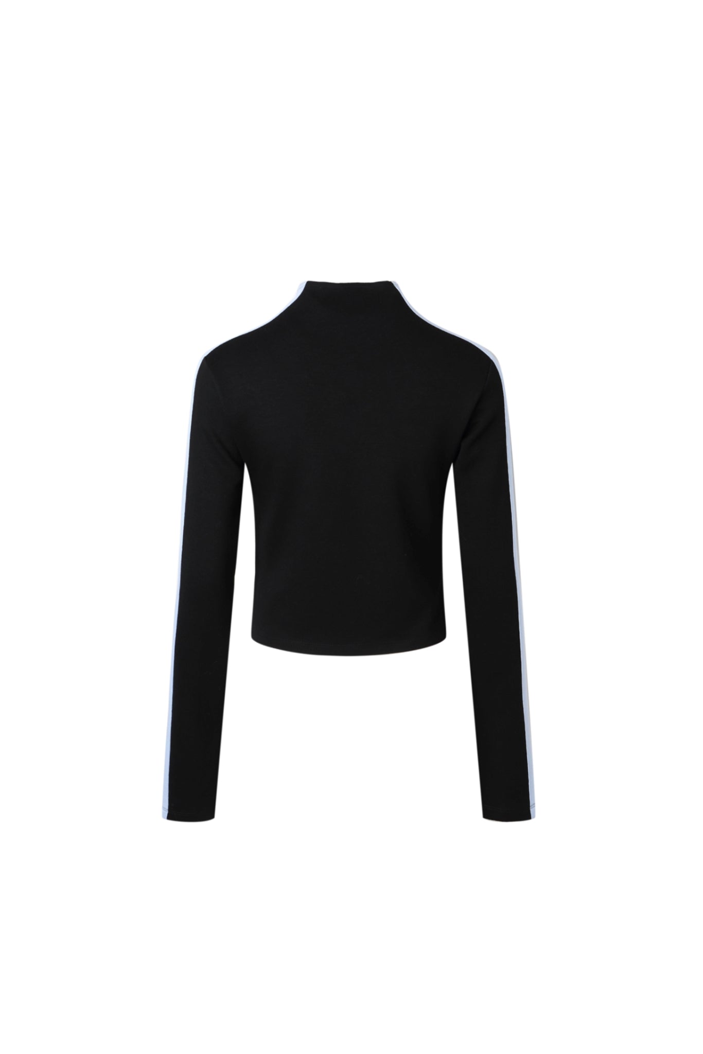 Black & Blue Color Block Zip-Up Top