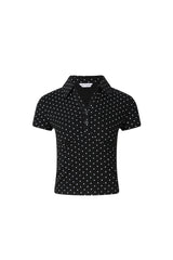 Black Polka Dot Top
