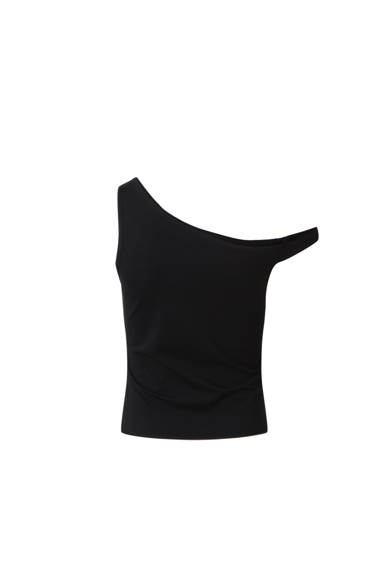 Black One-Shoulder Slip Top