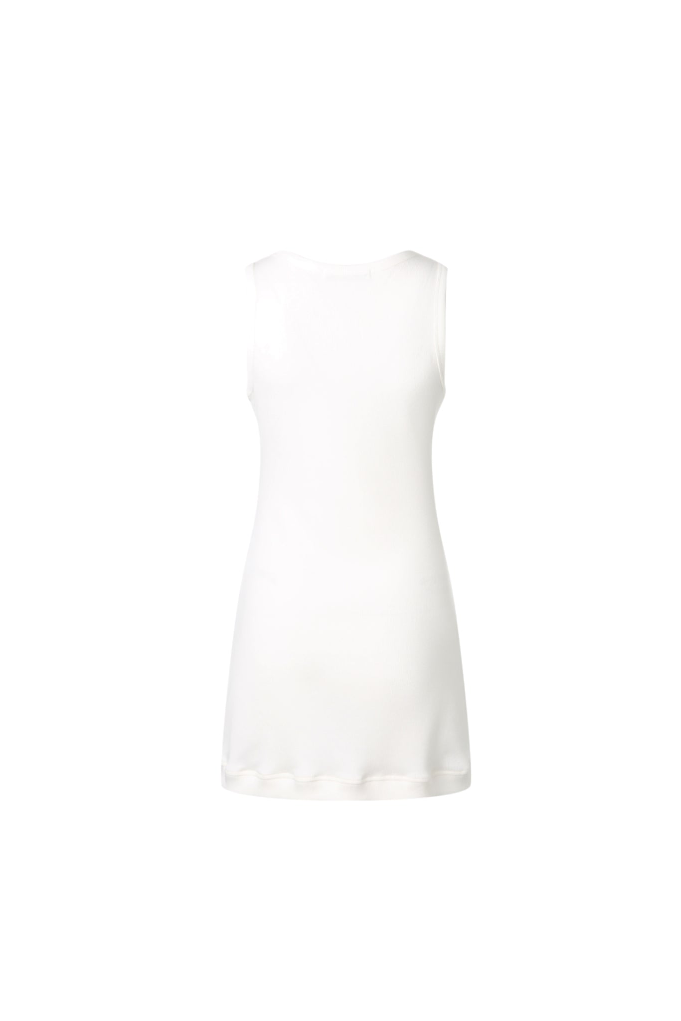 Grey & White Sleeveless Dress