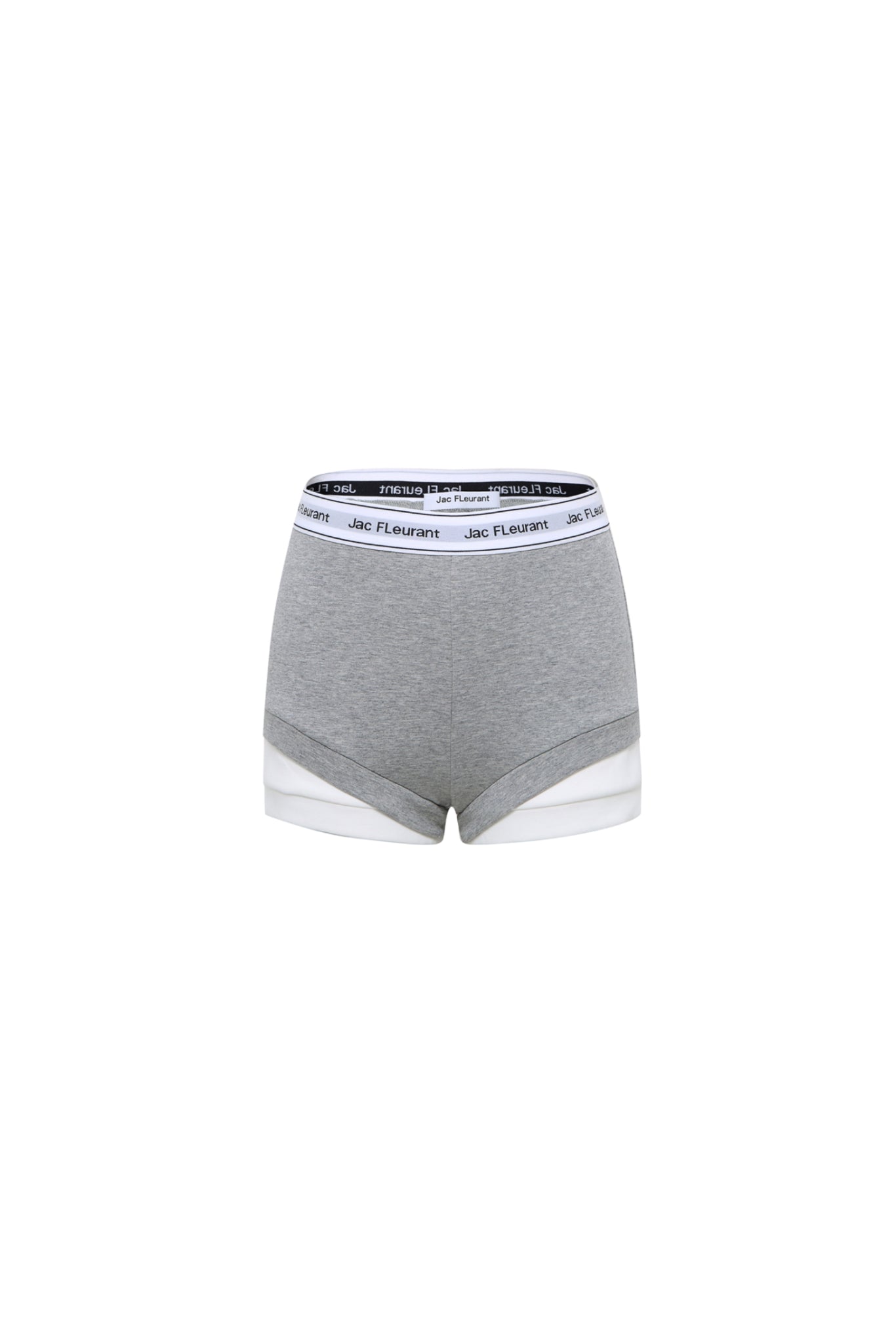 Logo Elastic Ribbing Color Block Bodycon Shorts