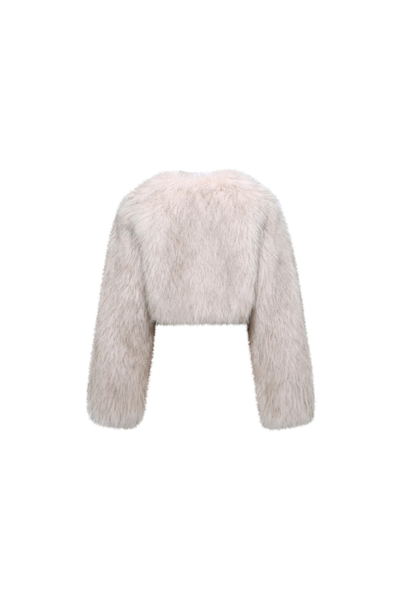Beige Mink-effect Faux Fur Coat