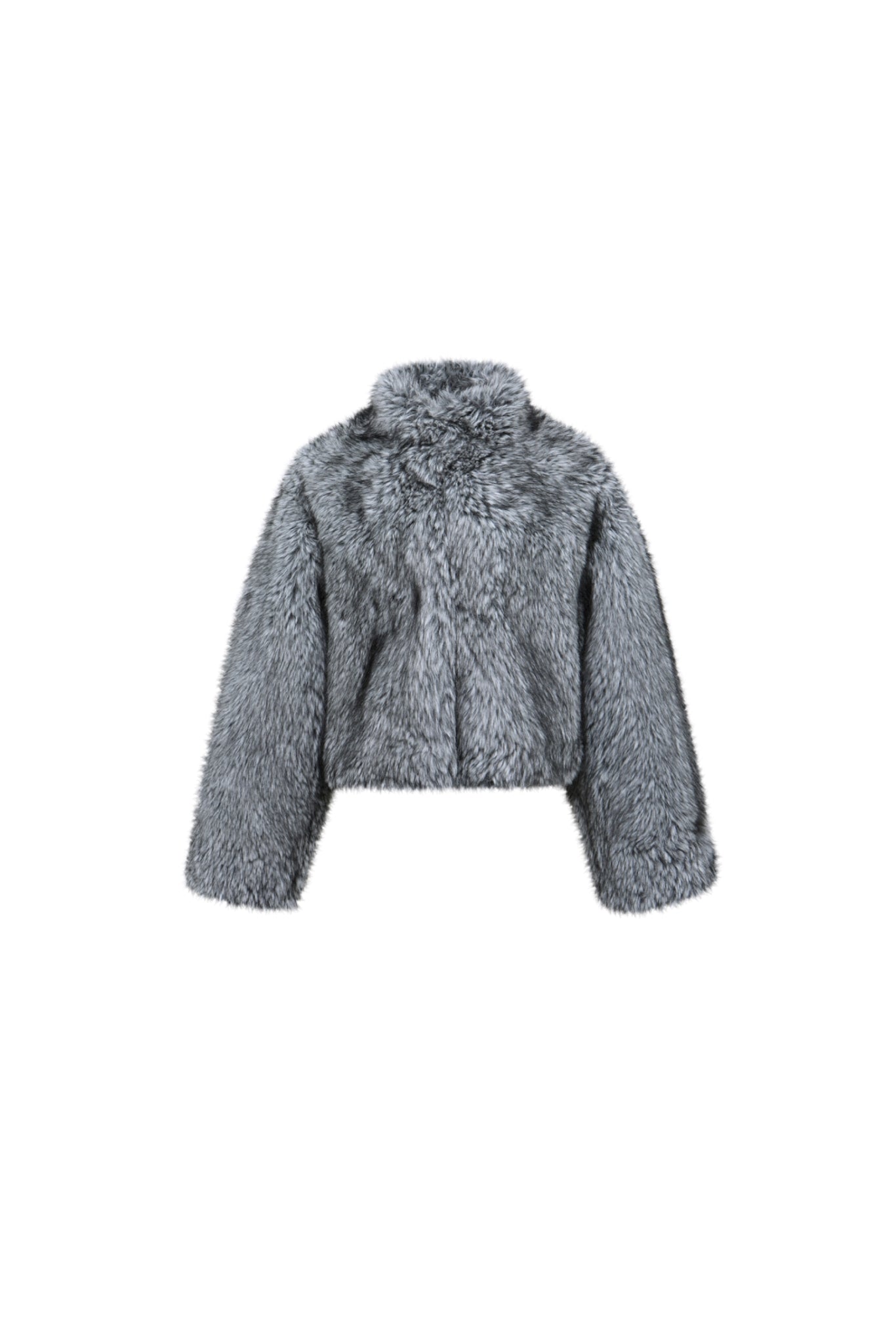 Grey Faux Fur Coat