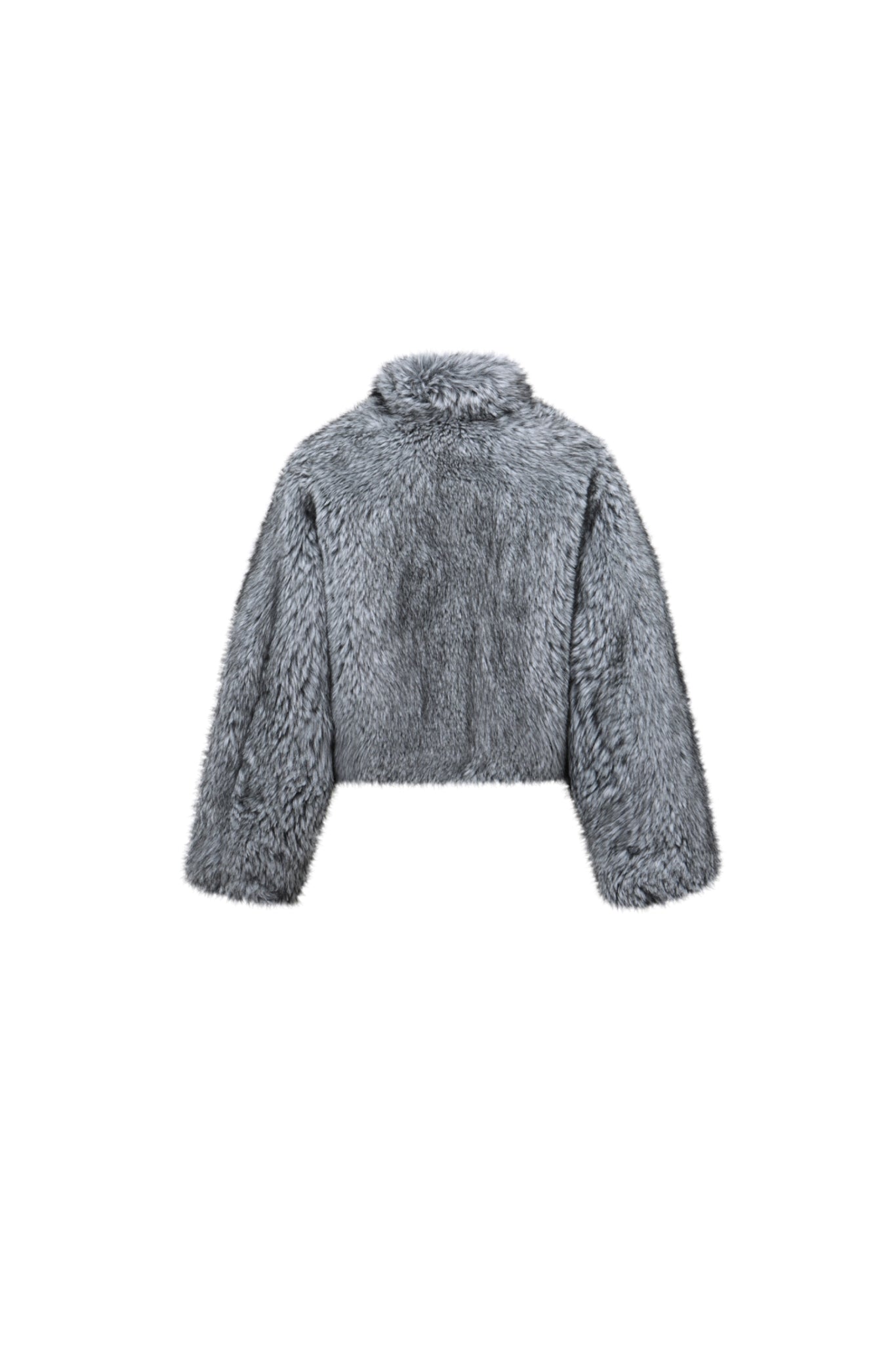 Grey Faux Fur Coat