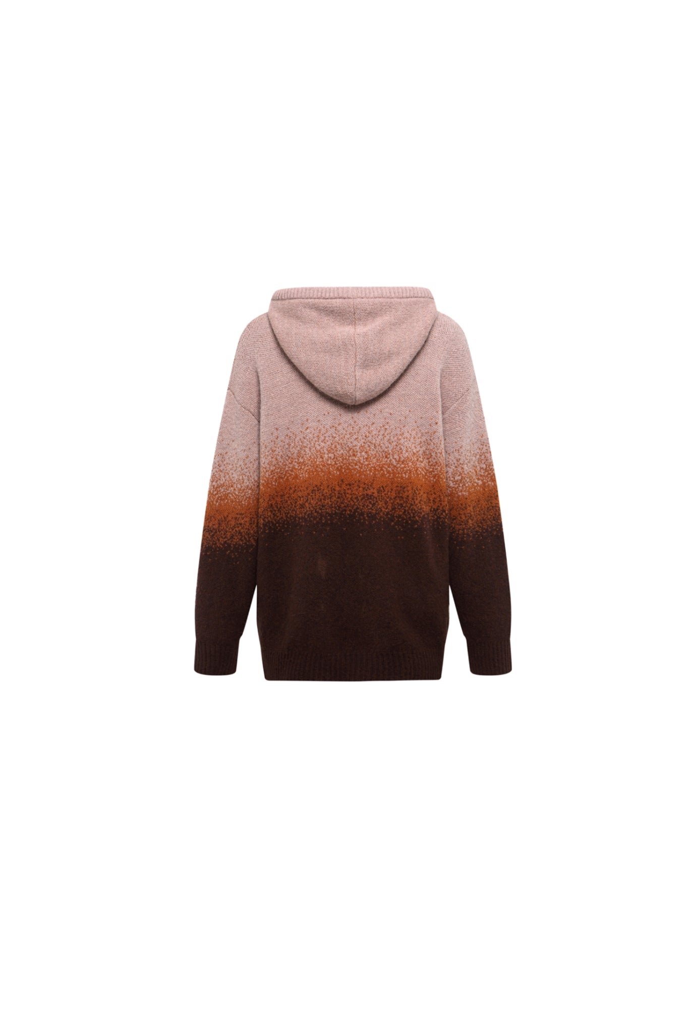 Brown Ombre Hooded Sweater