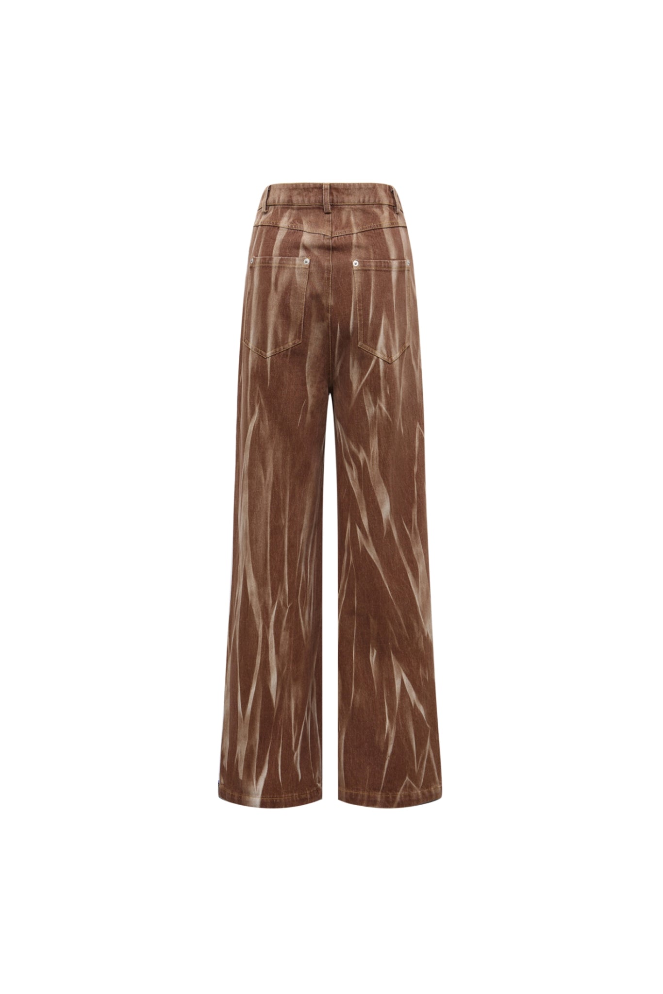 Brown Vintage Dip-Dye Jeans