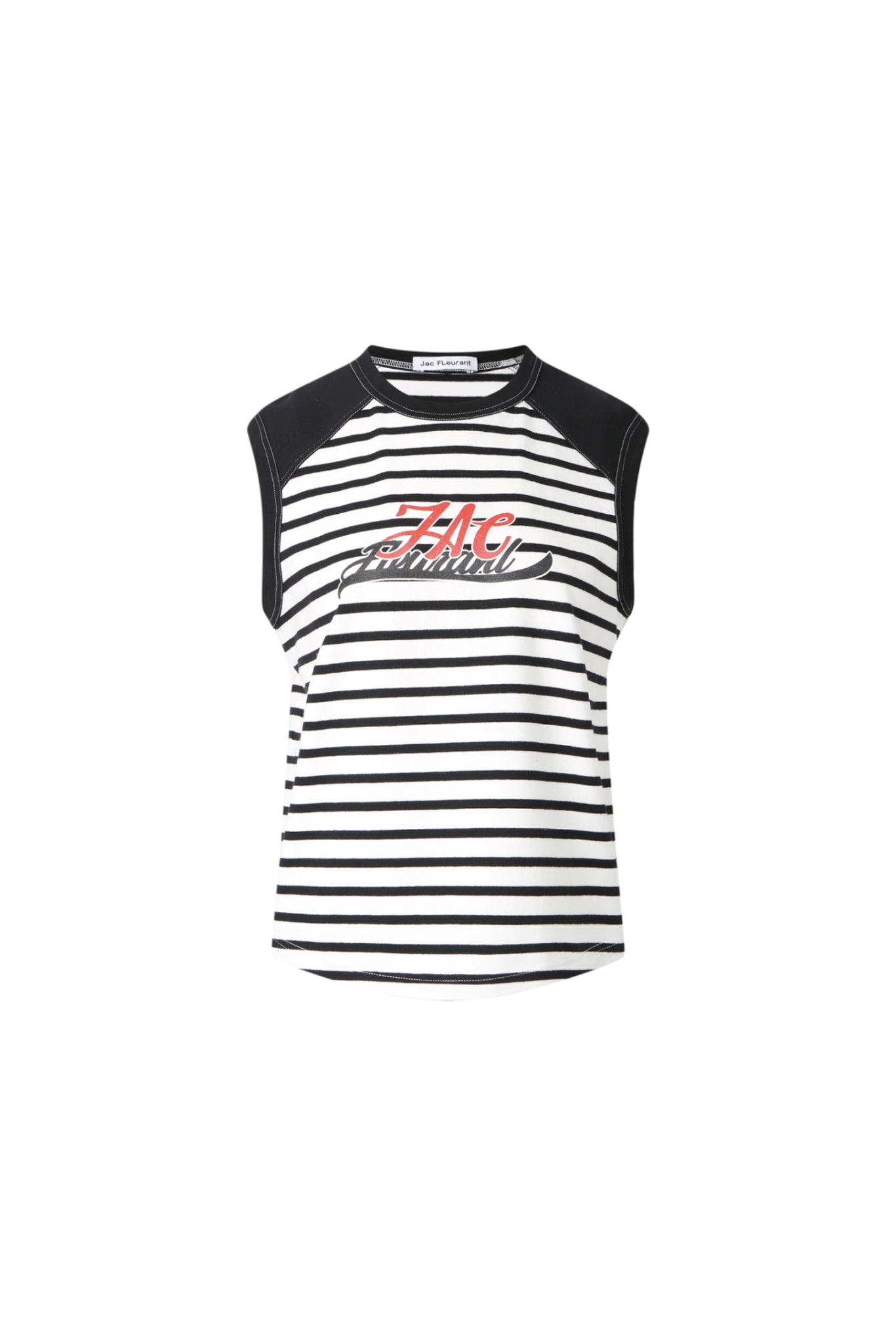 Black & White Stripe Raglan Sleeve Tank Top