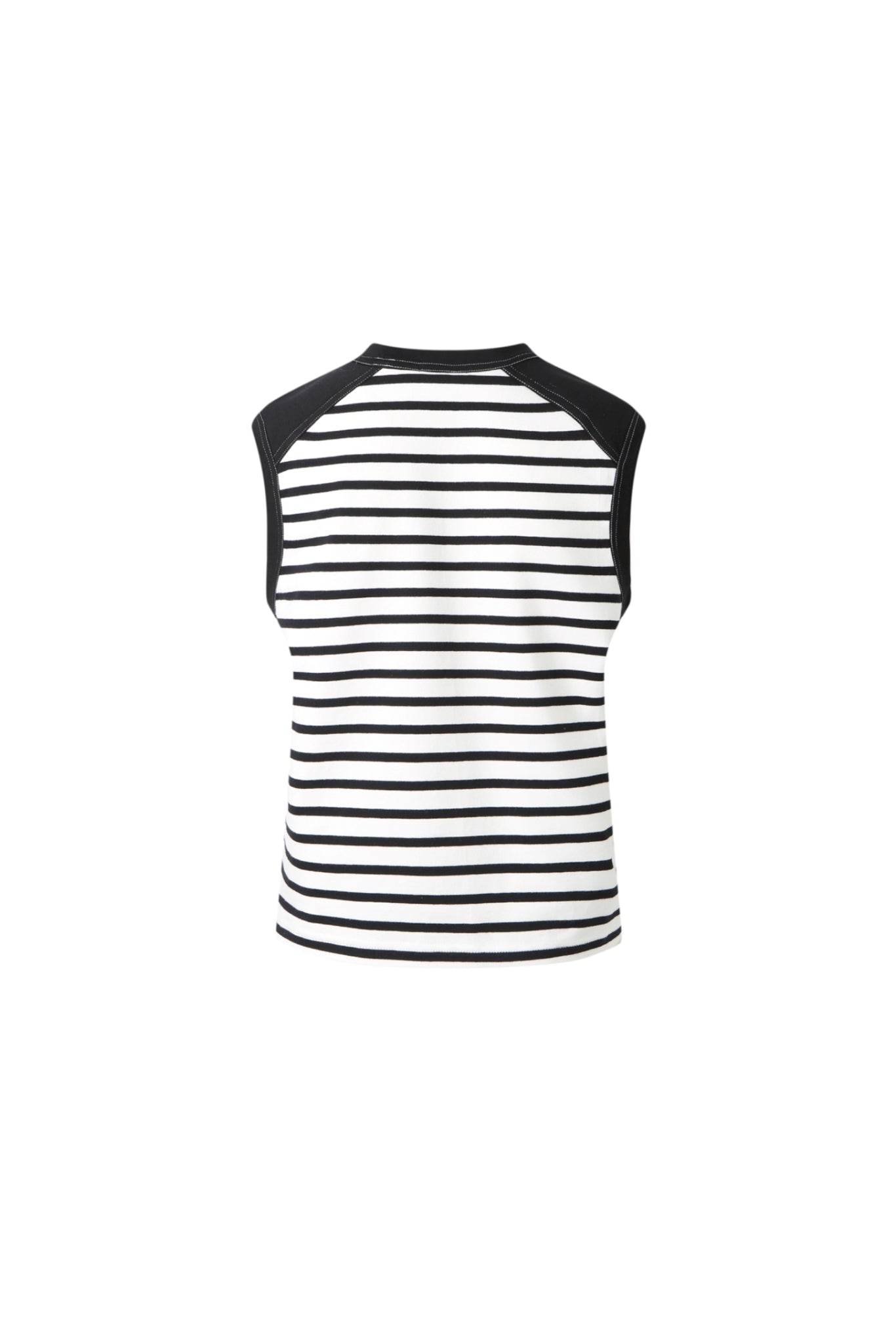 Black & White Stripe Raglan Sleeve Tank Top