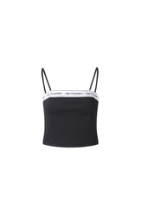 Black Ribbed Logo Tennis Dress - Set