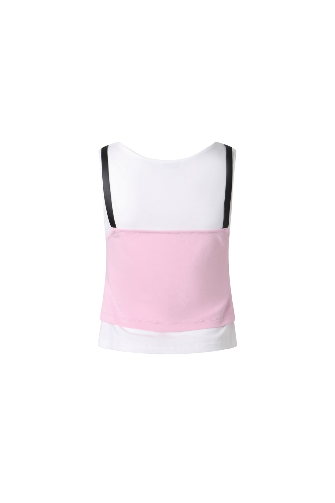 False Two-Piece Belt Buckle Tank Top