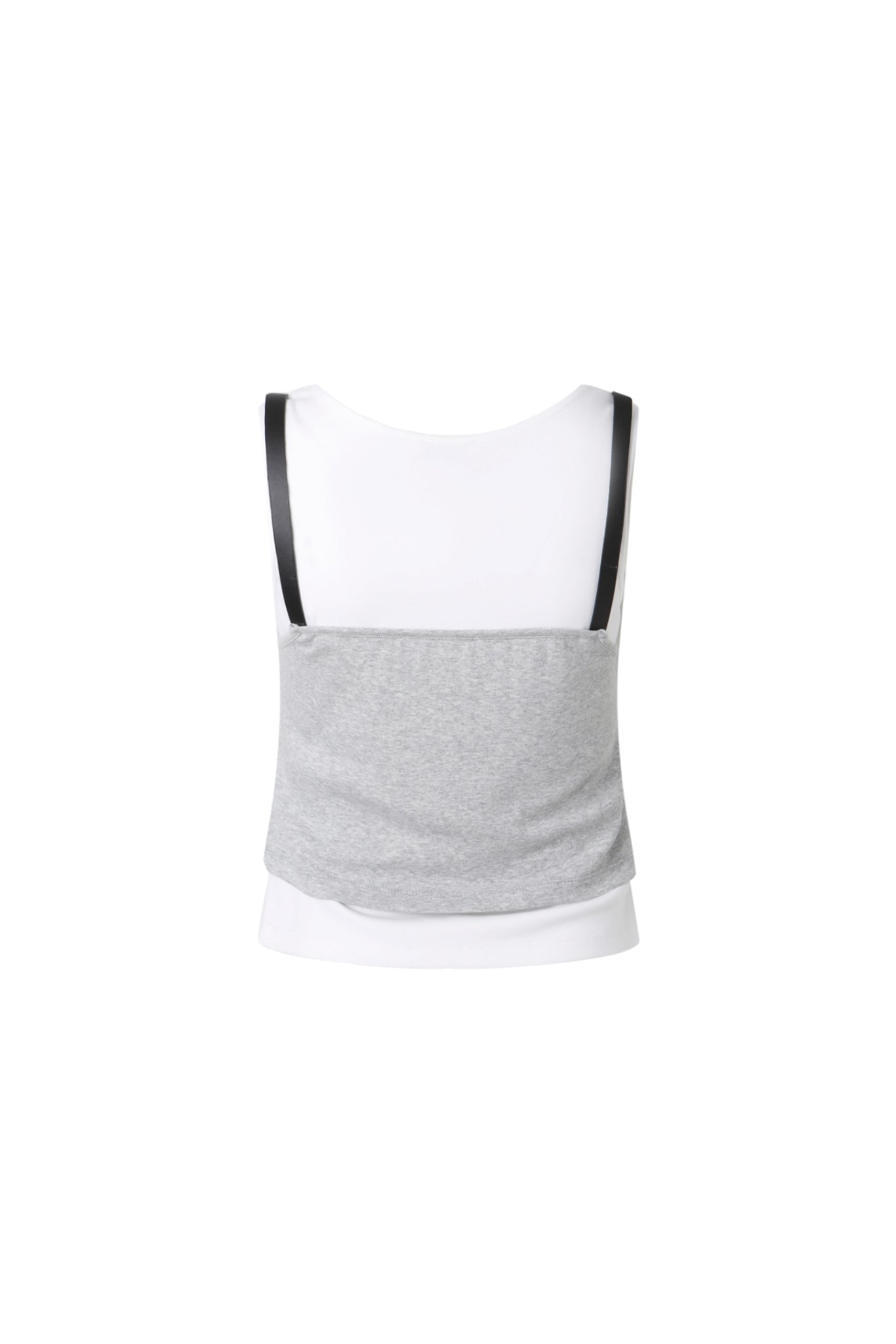 False Two-Piece Belt Buckle Tank Top