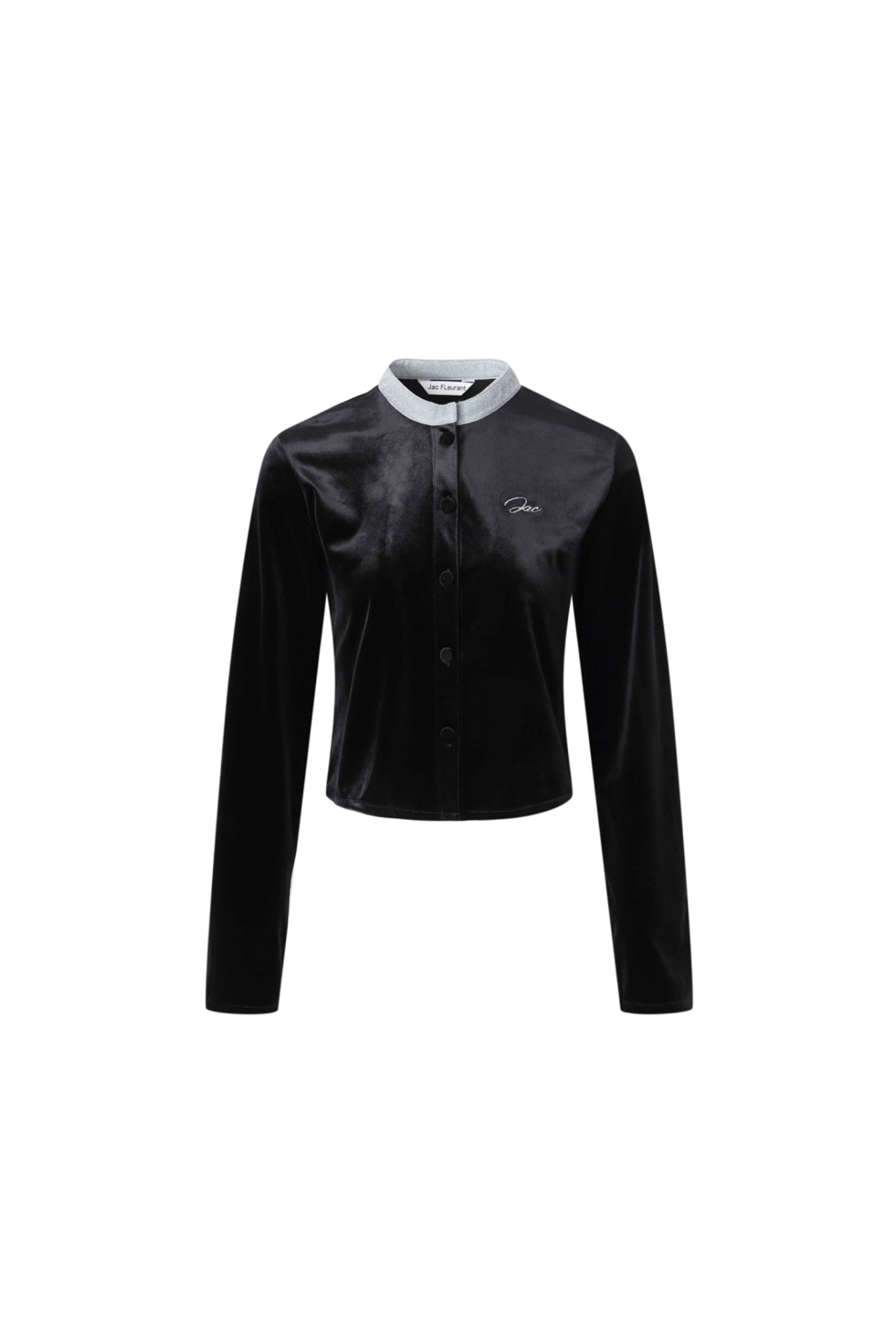 Silver Glitter Waist Black Velvet Top - Set