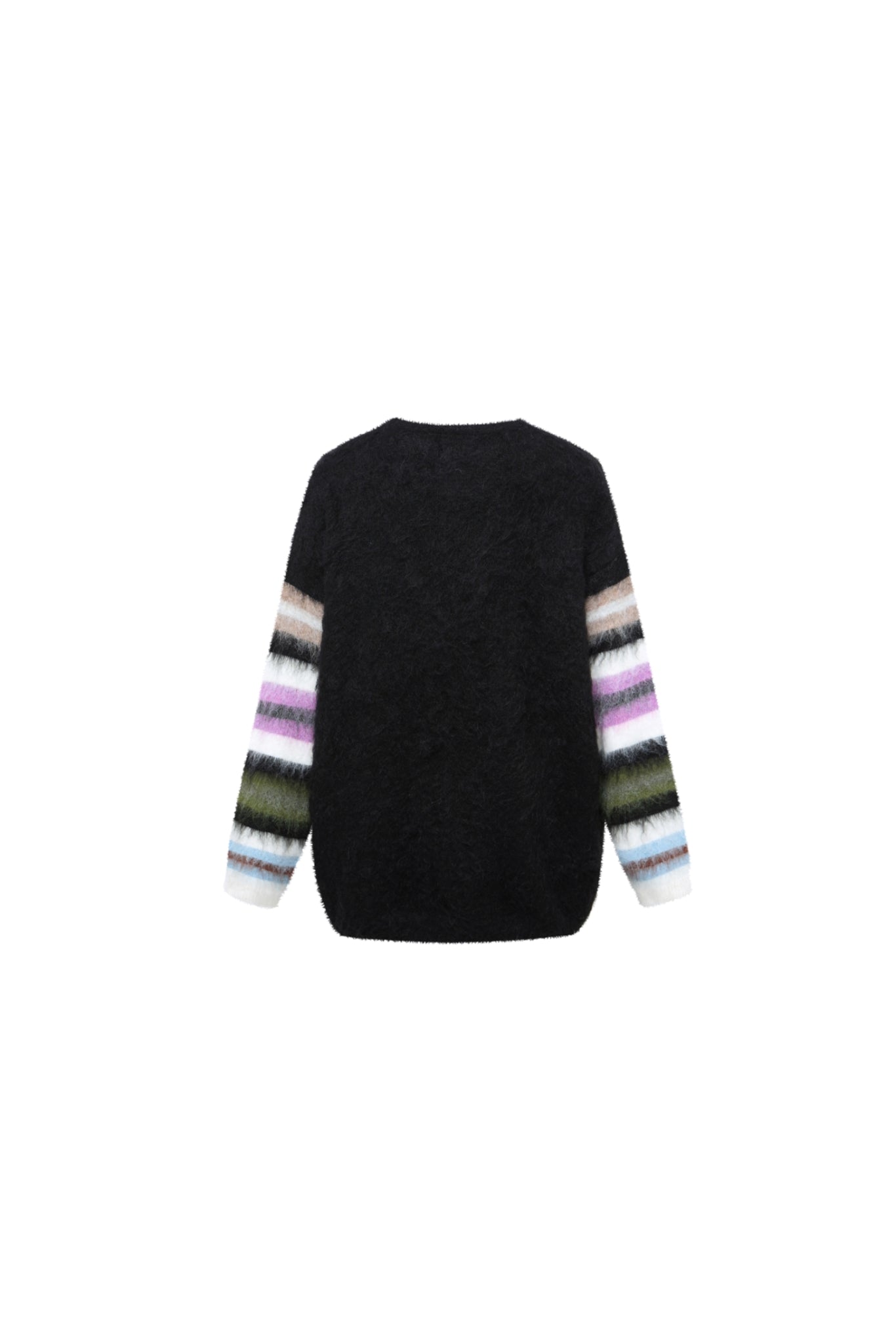 Colorful Striped Cuff Cardigan