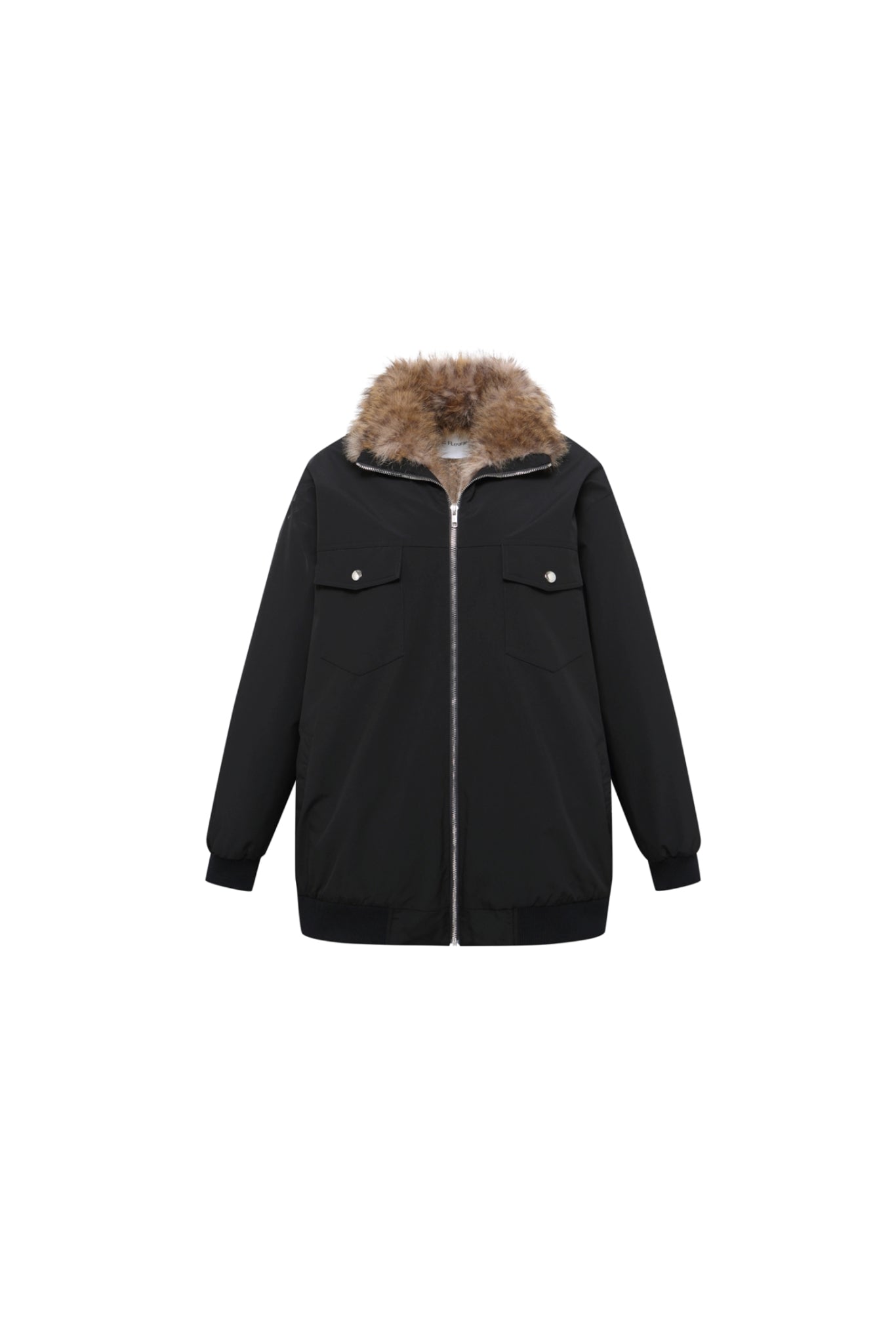 Rabbit Fur-Lined Parka Jacket