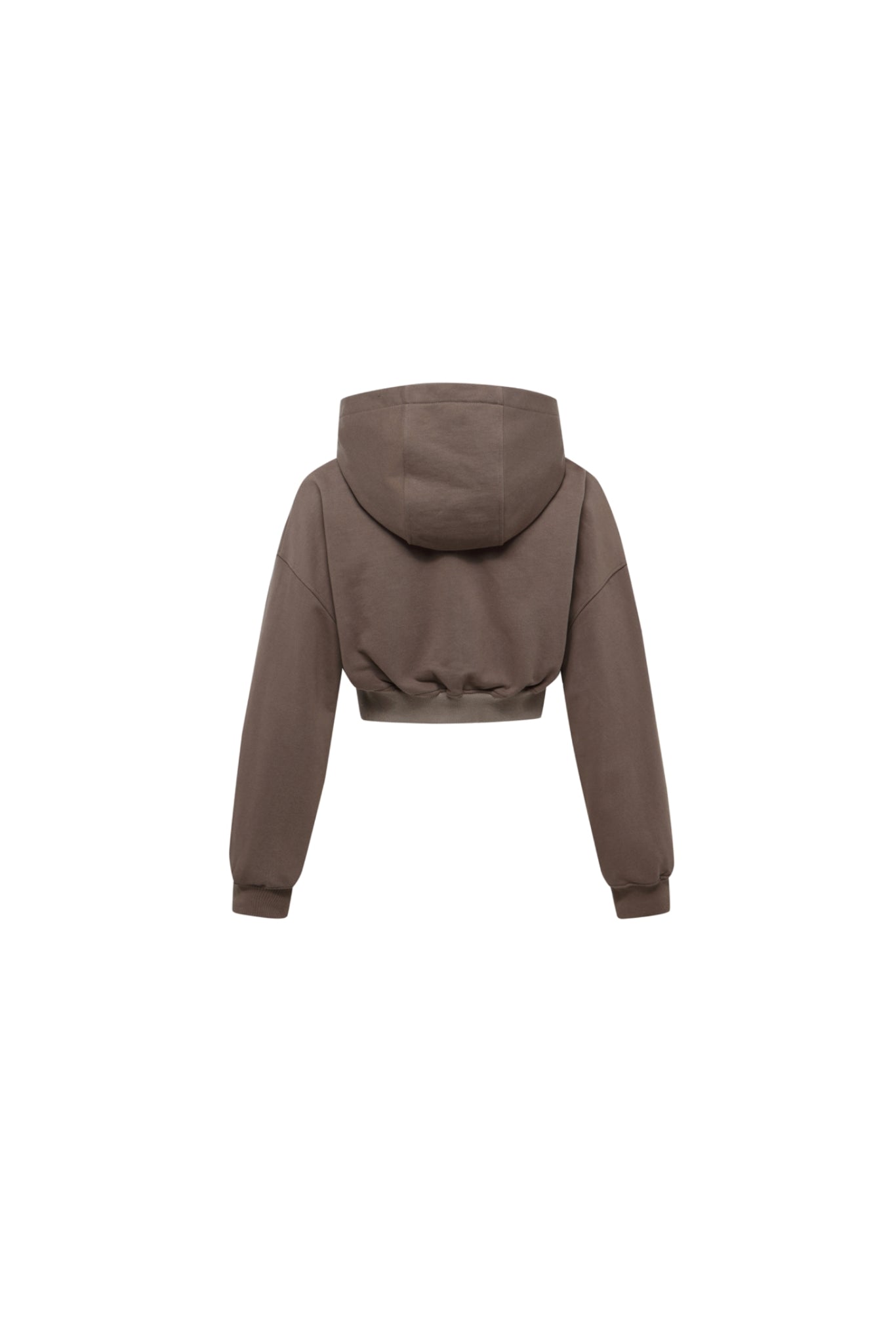 Brown Starry Sky Rhinestone False Two-Piece Collar Hoodie - Set