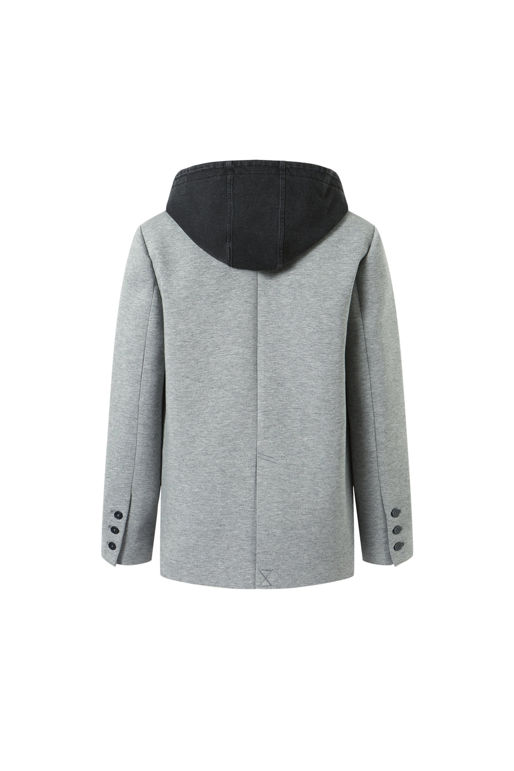 Washed knitted denim jacket for men