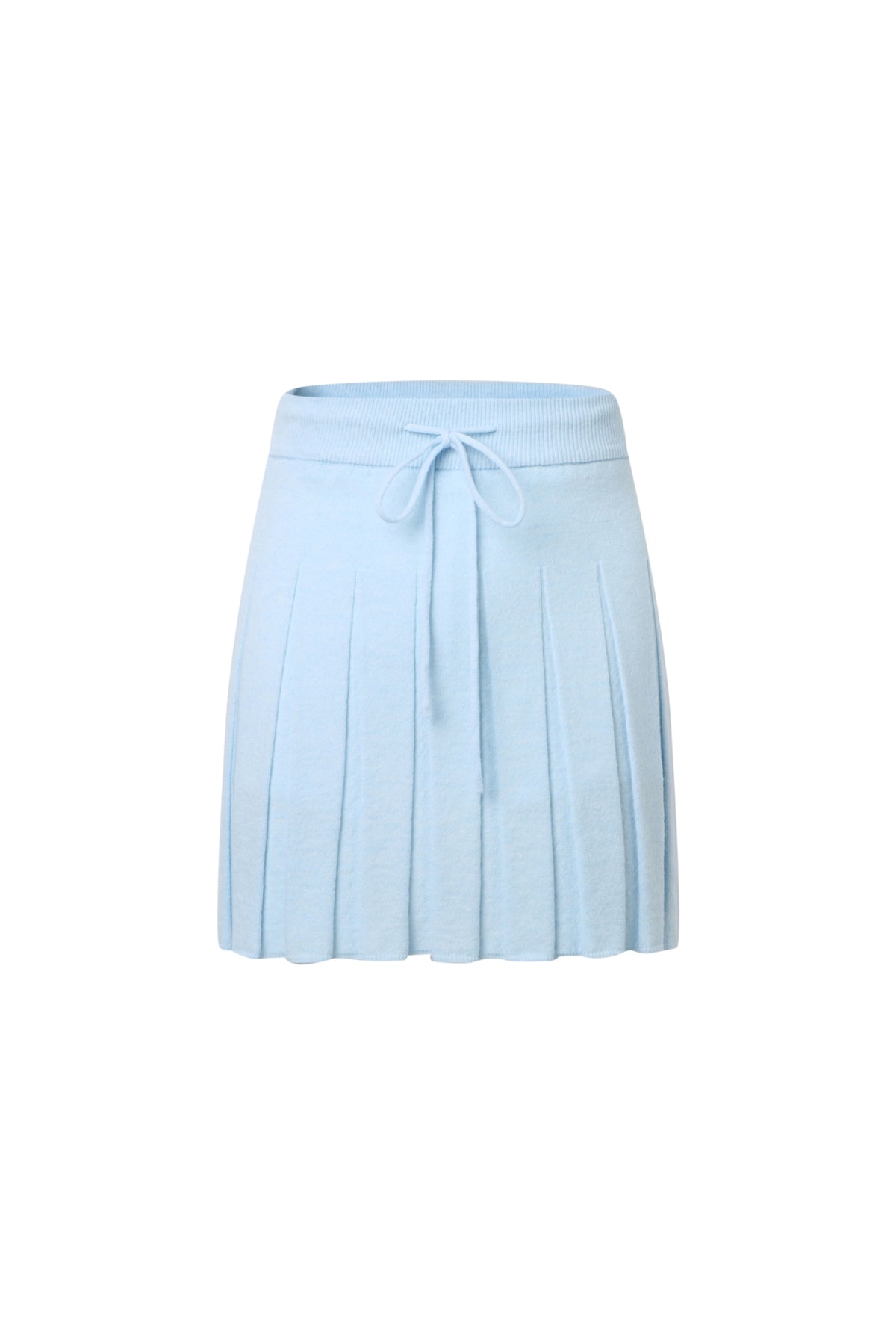 Knit Pleated Mini Skirt - Set