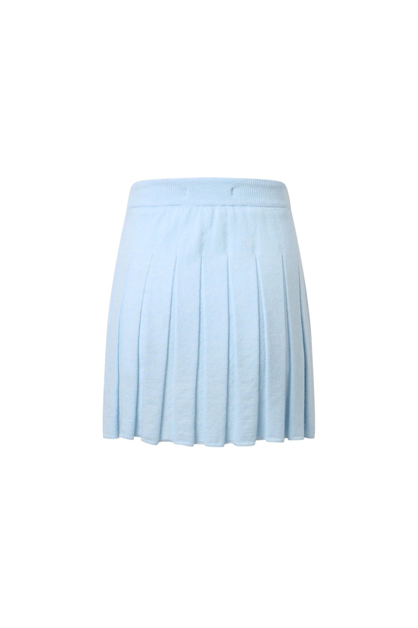 Knit Pleated Mini Skirt - Set