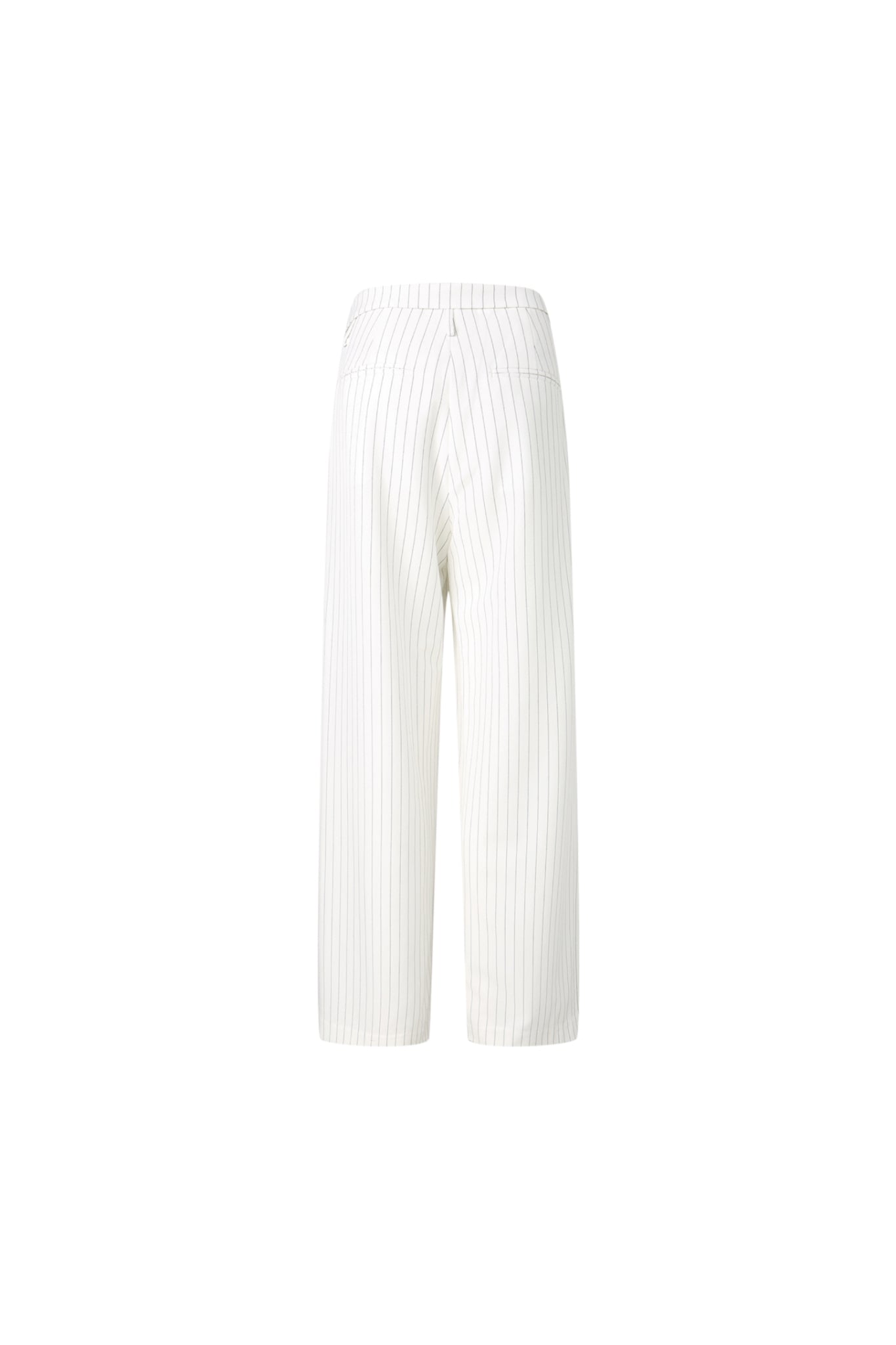 Elastic Rib Logo White Stripe Fold-Over Waist Trousers