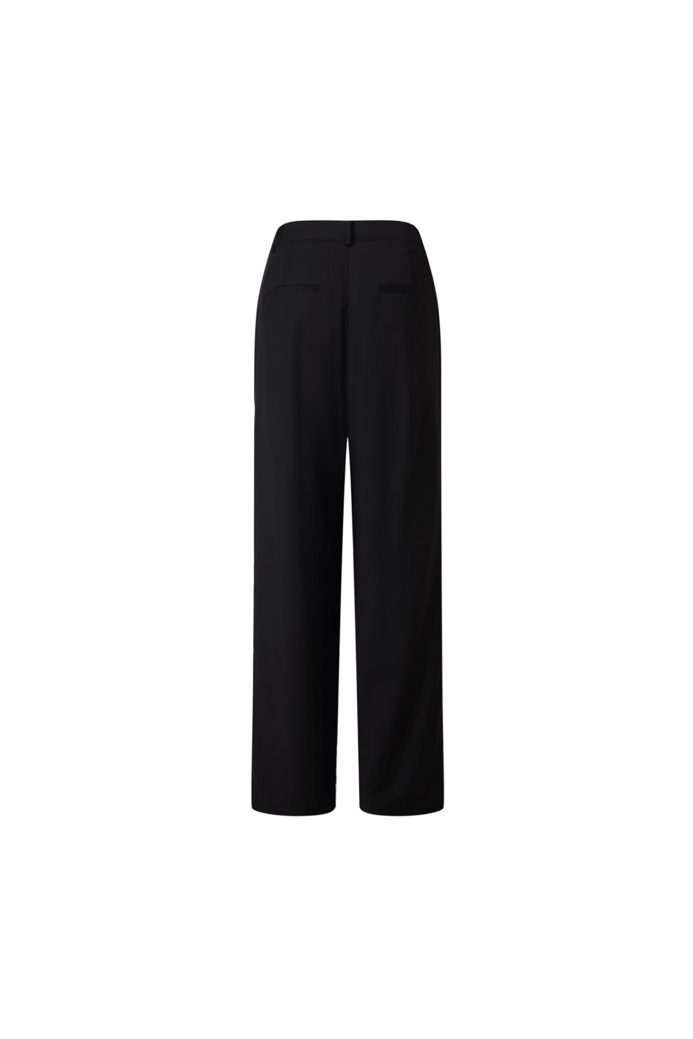 Flounce Panel Black Trousers