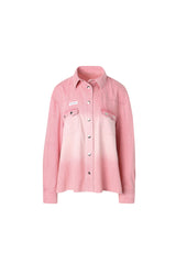 Pink Washed Denim Shirt - Set