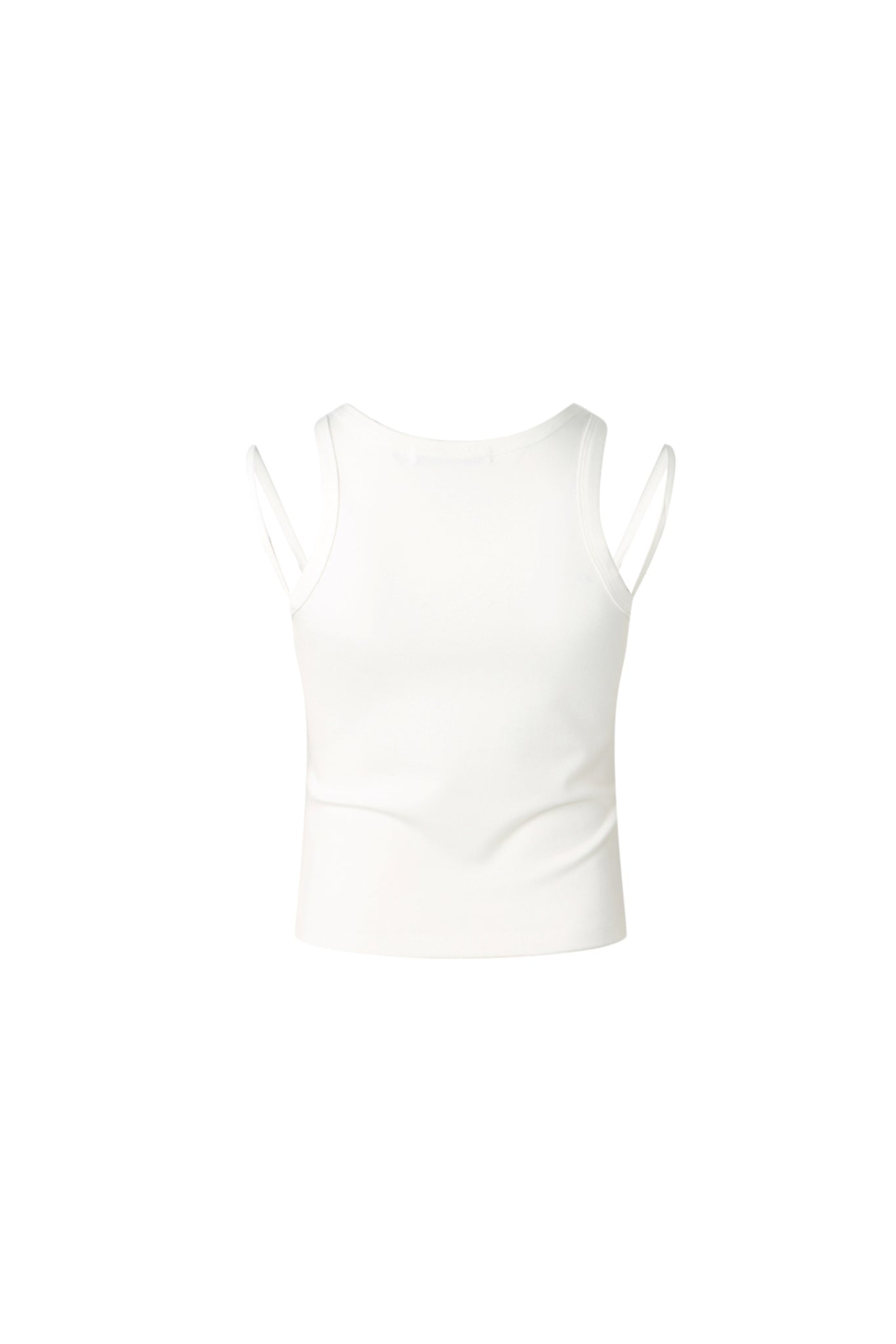 White Beaded Double Strap Camisole