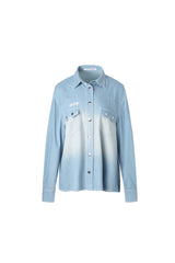 Blue Washed Denim Shirt - Set