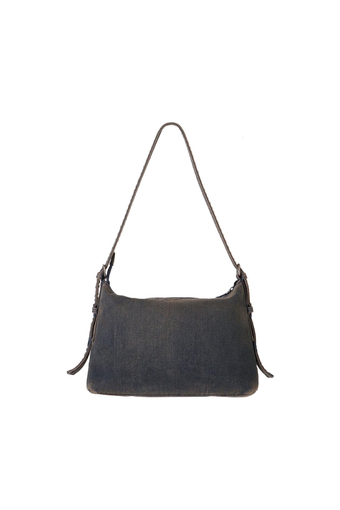 Washed Denim Pocket Crossbody Bag
