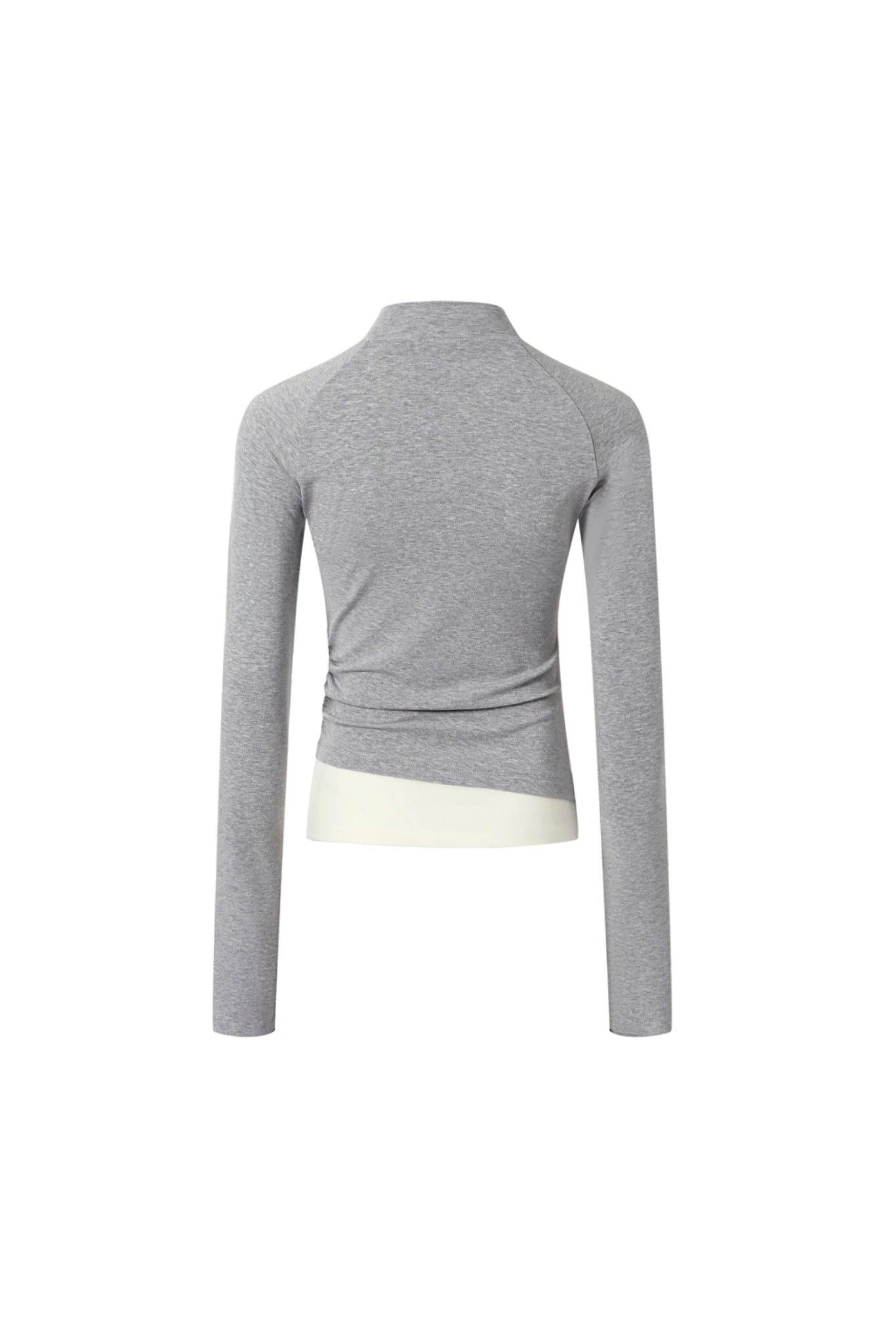 Grey & White Color Block Logo Top
