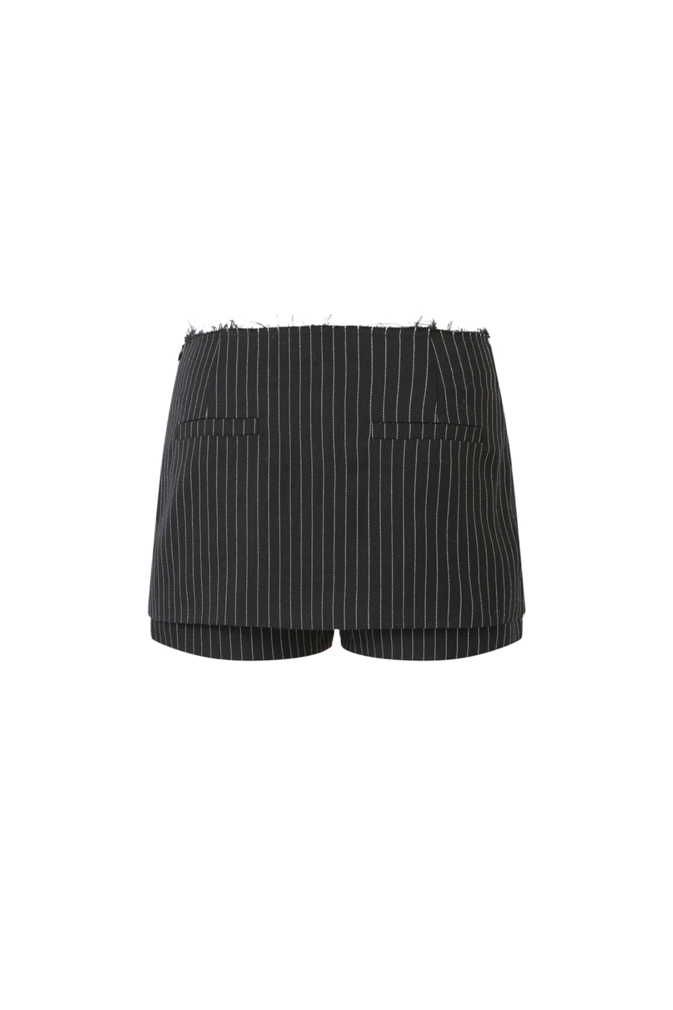 False Two-Piece Striped Mini Skirt