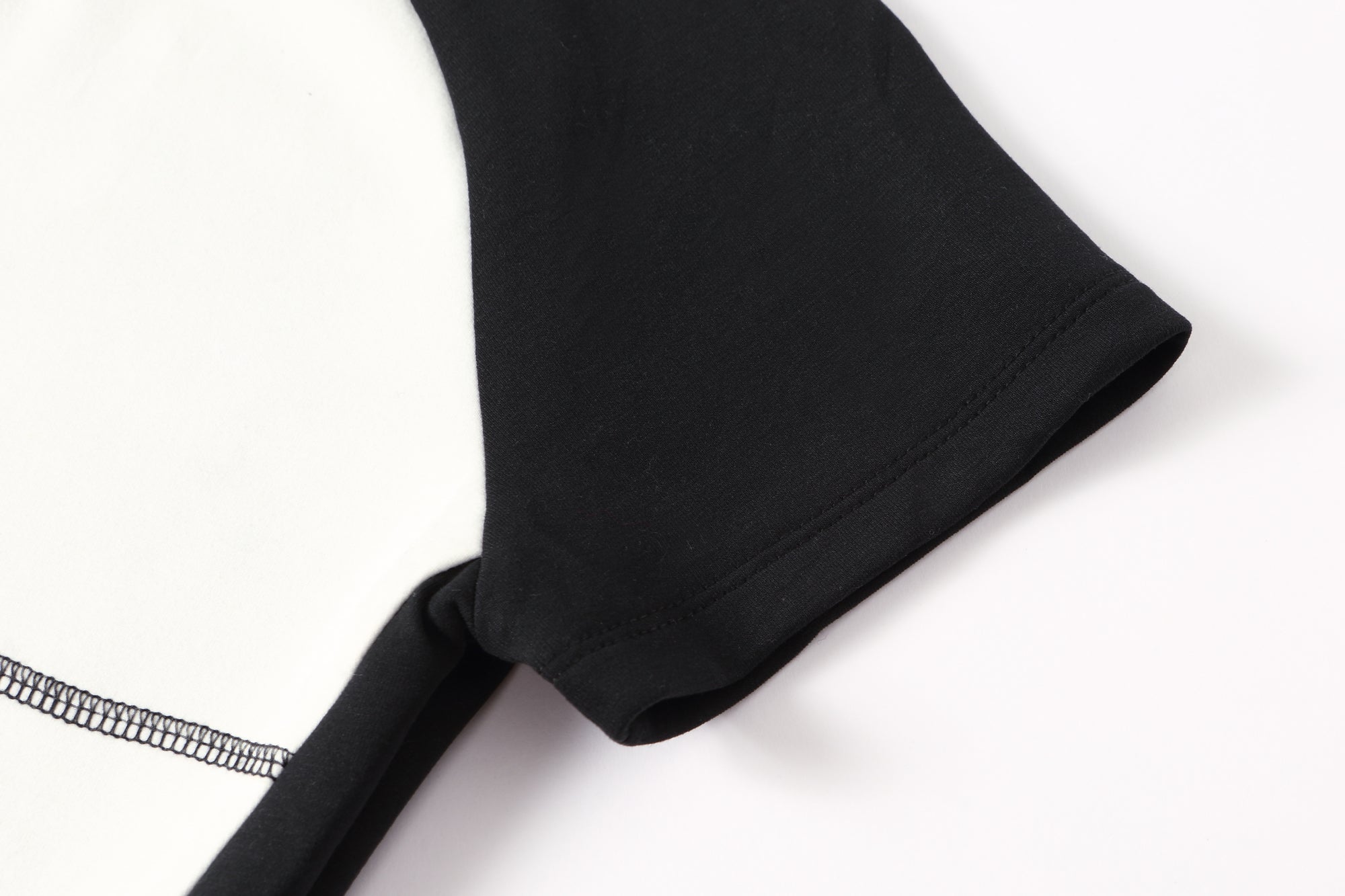 Clear thread shoulder-stitch diamond short-sleeved shirt