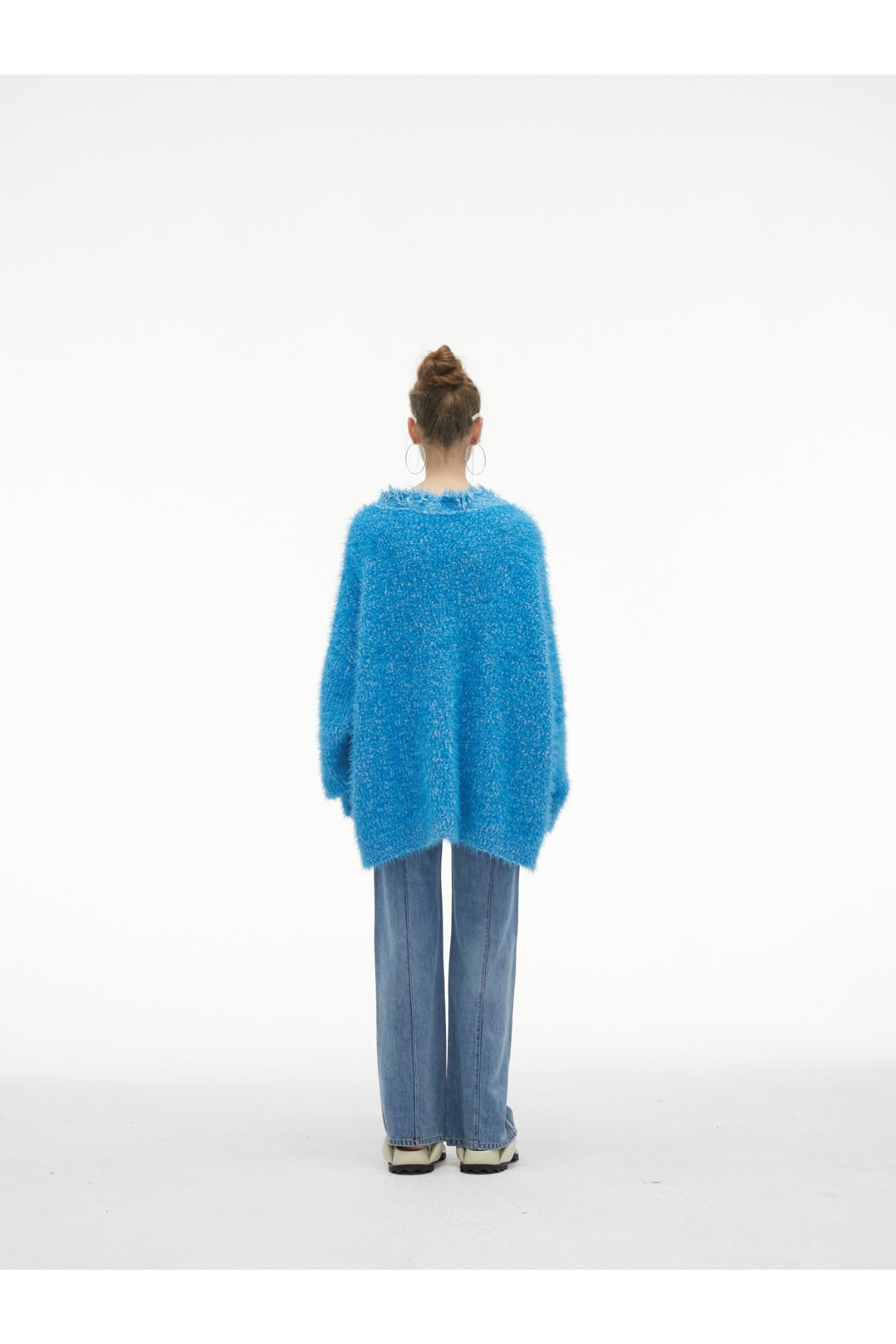 Blue Tassel Fringe Long Cardigan