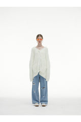 White Tassel Fringe Long Cardigan