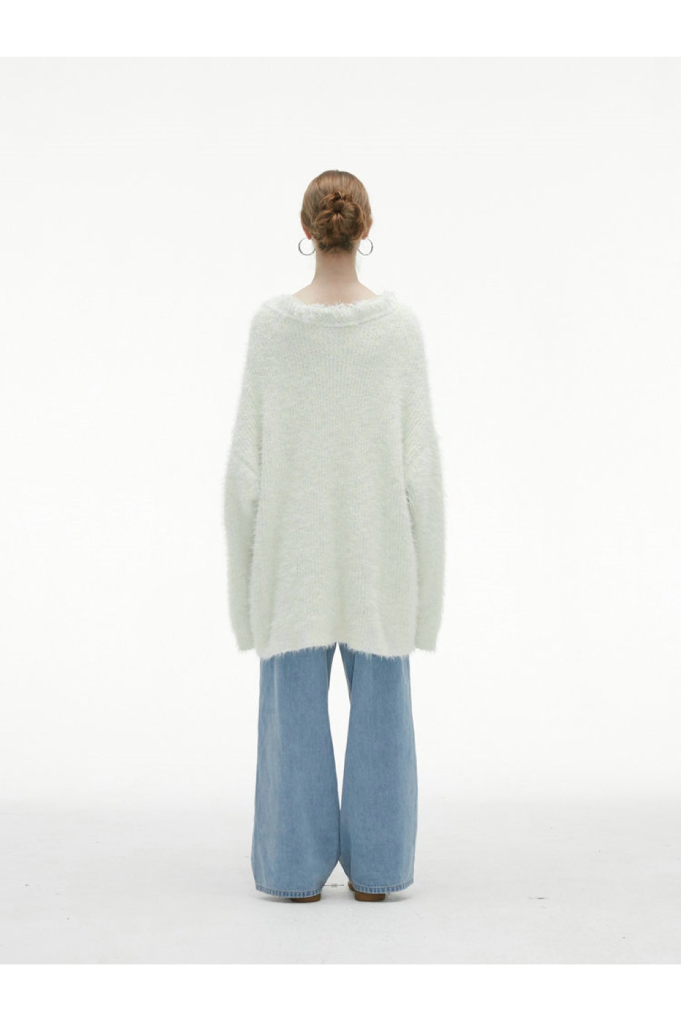 White Tassel Fringe Long Cardigan