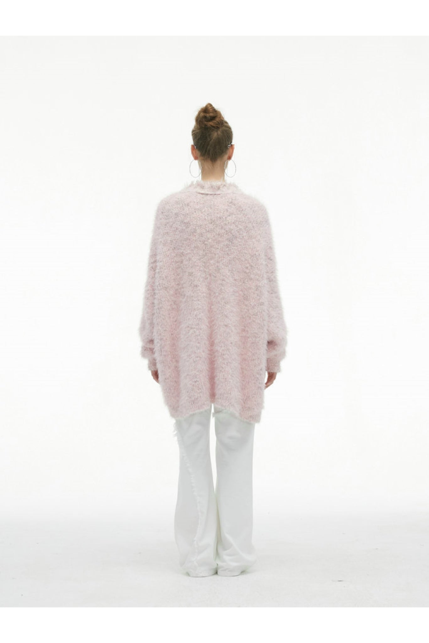 Pink Tassel Fringe Long Cardigan