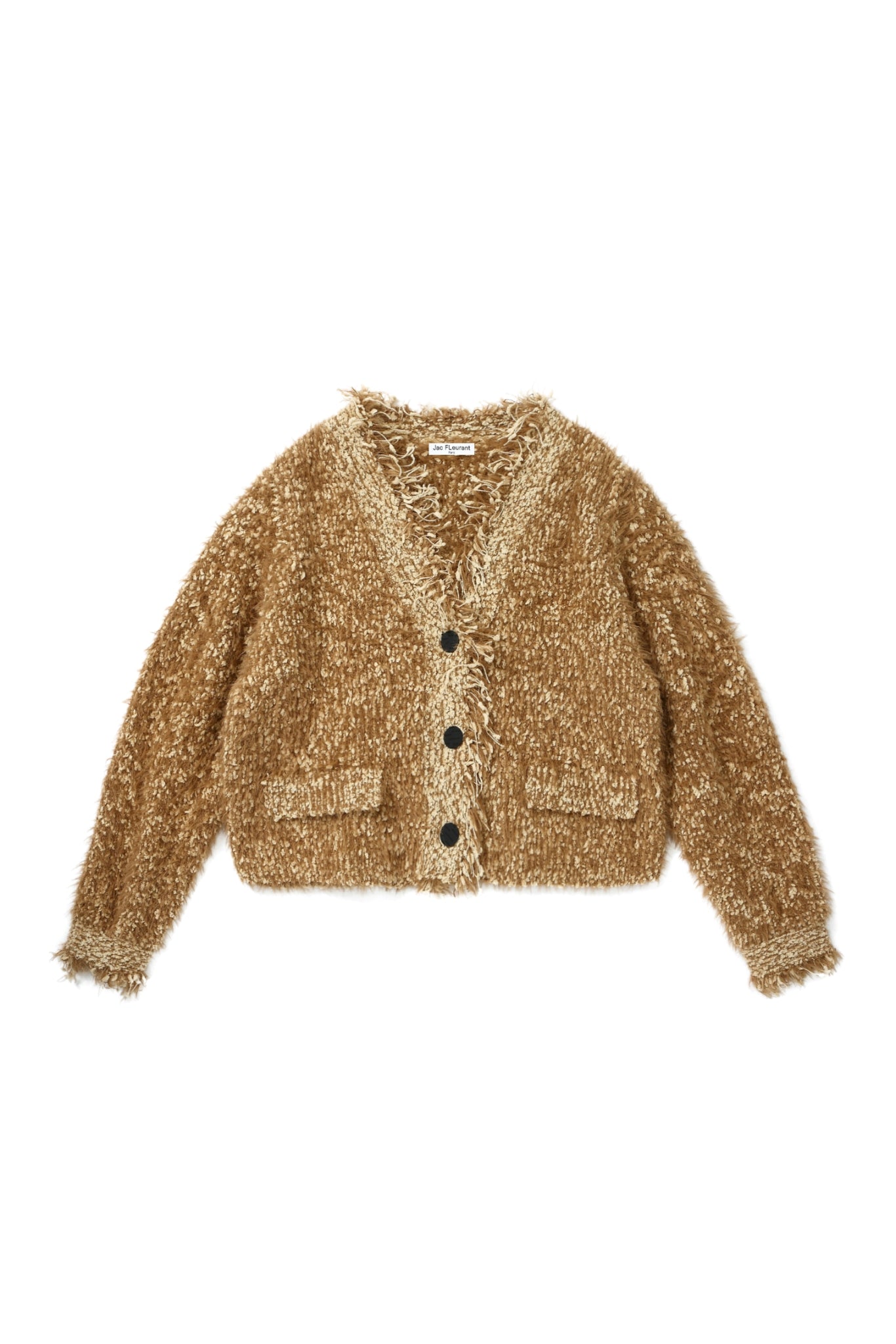 Brown Tassel Fringe Crop Cardigan